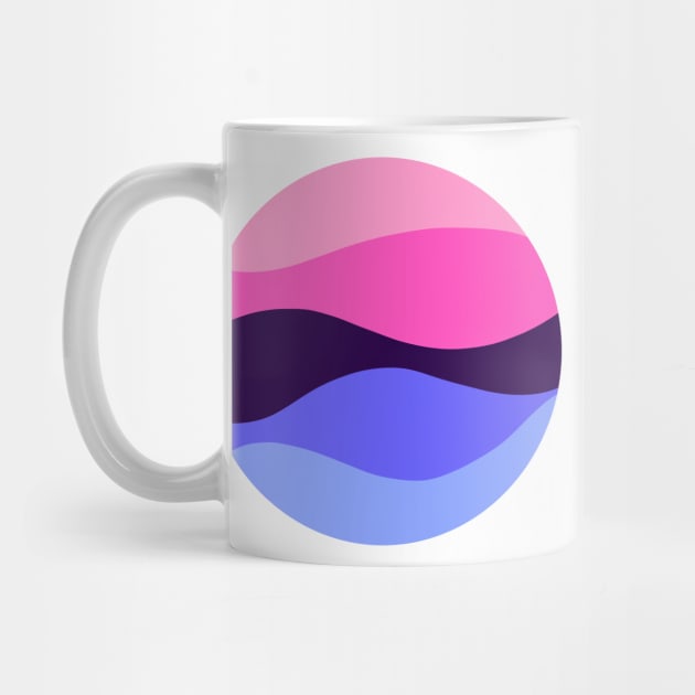 Omnisexual Waves Circle by JustGottaDraw